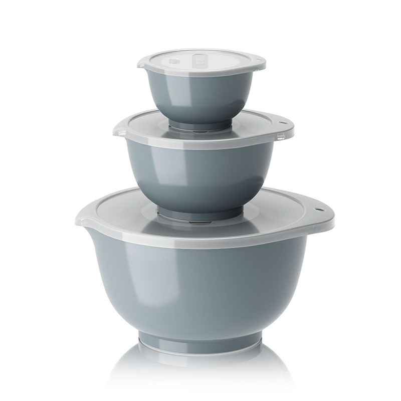 Margrethe Skålset 3-pack med lock Dusty Blue