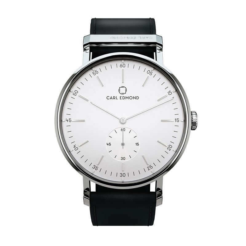 Klocka Ryolit 36 White Deluxe - Black Leather