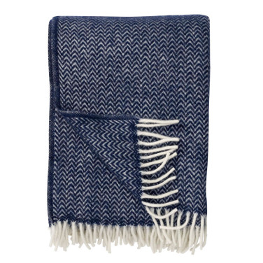 Ullpläd Chevron Denim