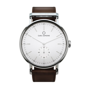 Klocka Ryolit 36 White Deluxe - Brown Leather